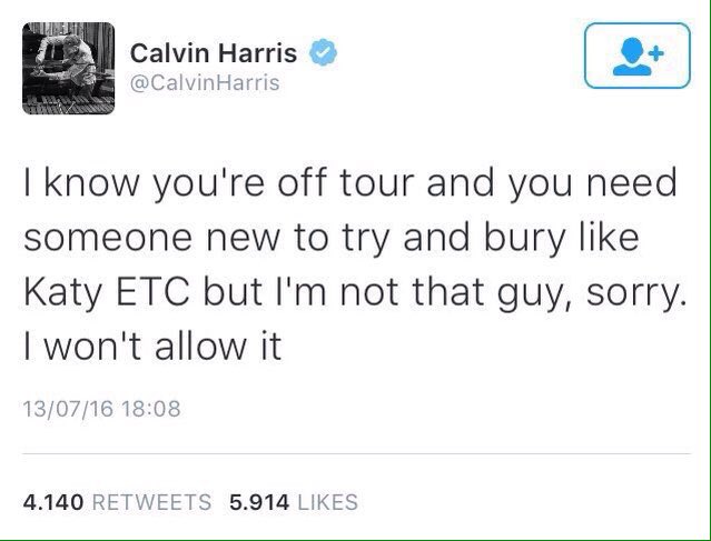 calvin-harris-indireta-taylor-swift (Reprodução/Twitter)