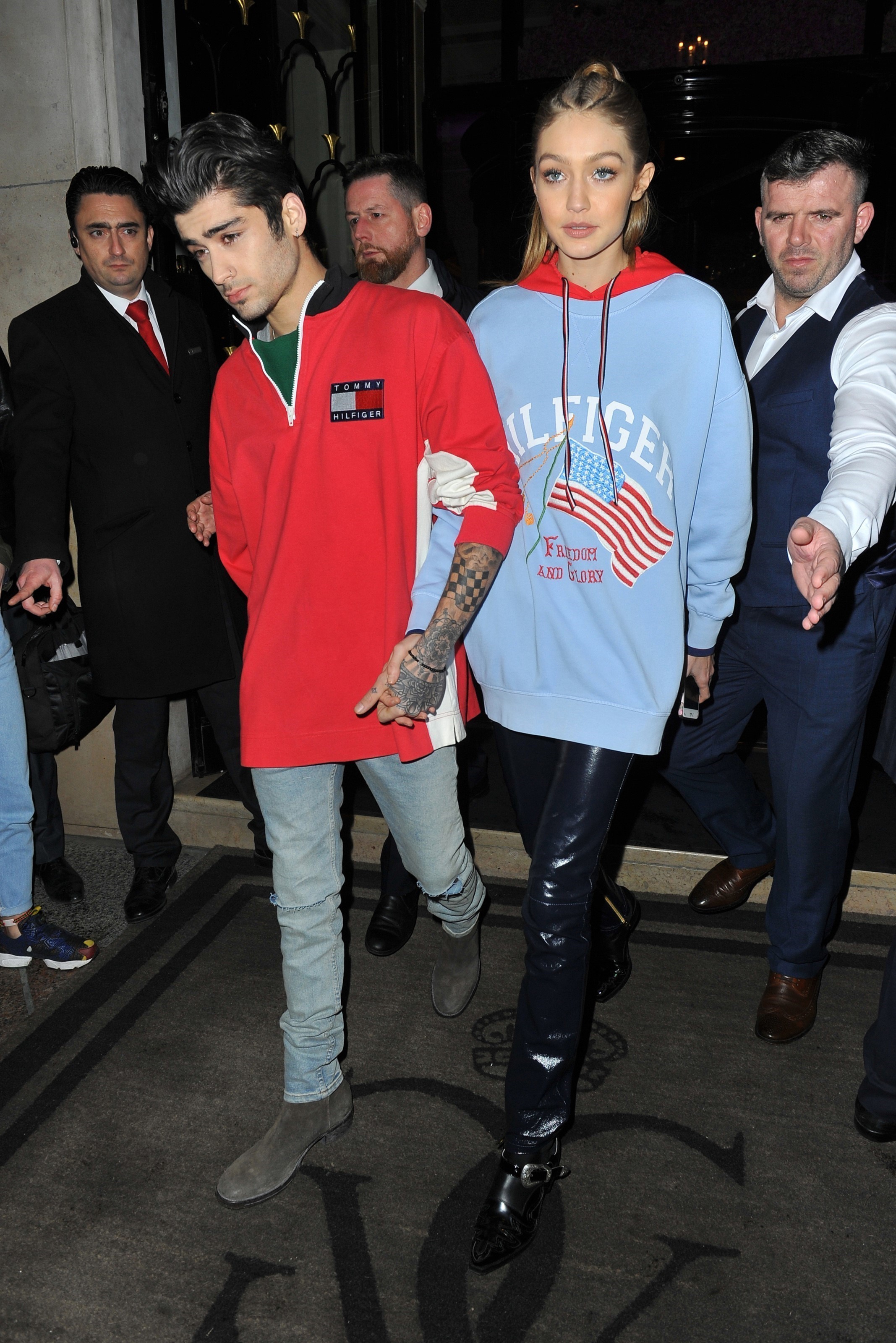 Zayn, Gigi and Bella Hadid Foto: