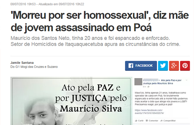 Homofobia não existe, mas a cada 25 horas um gay é morto no país