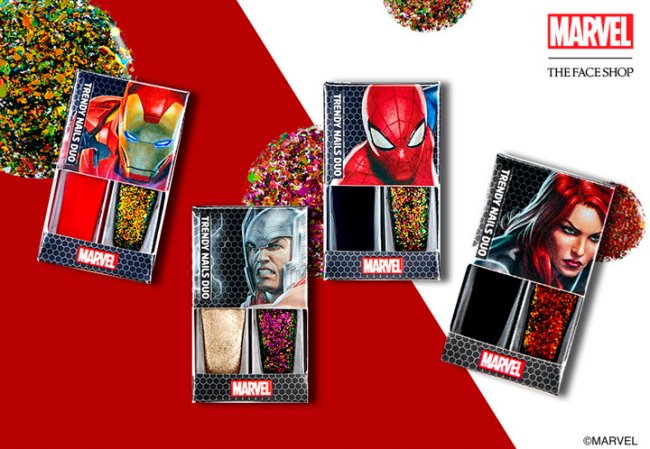 Esmaltes da coleçã de maquiagem da Marvel