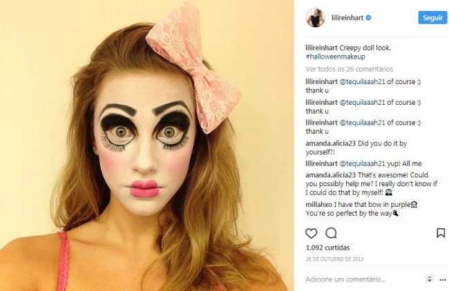 lili-reinhart-boneca-maquiagem-de-halloween