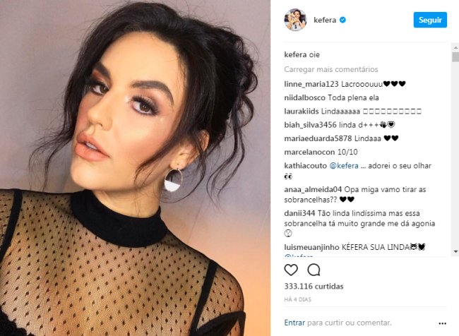 kefera resposta criticas sobrancelhas