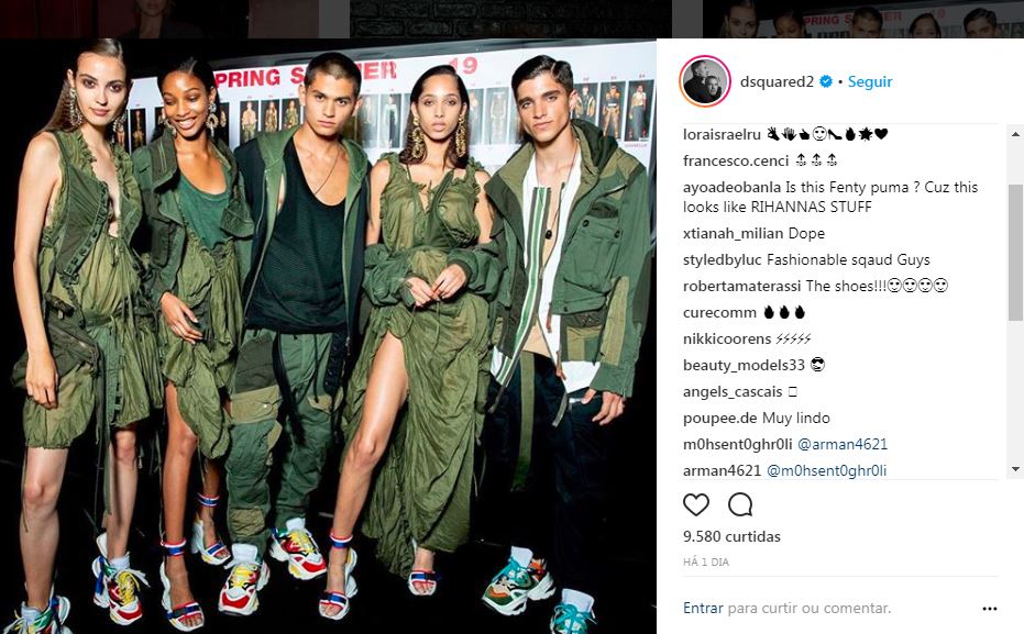 dsquared2- tênis-feio-plataforma1 O Tênis feio ganhou um salto plataforma no desfile da Dsquared2.