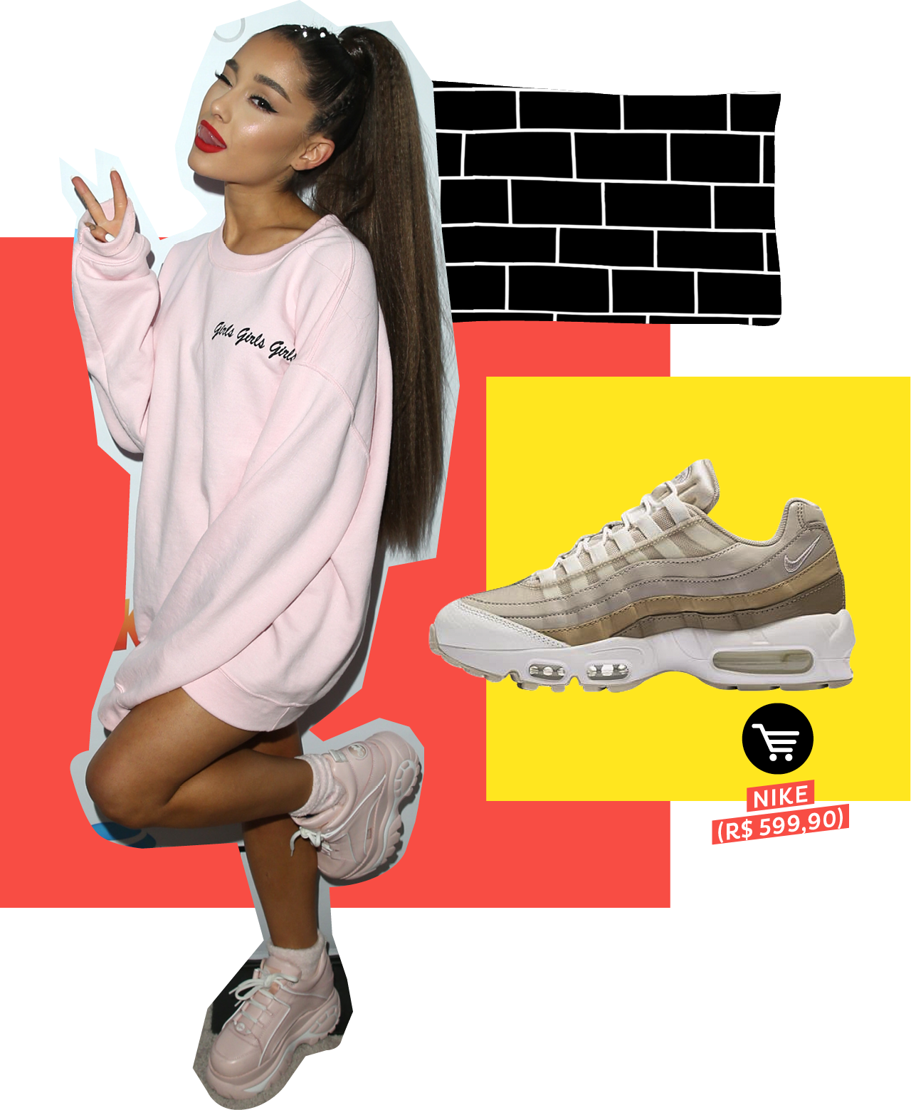dad-sneaker-como-usar-onde-comprar Ariana Grande usando dad sneakers no street style. Dicas de como usar e onde comprar