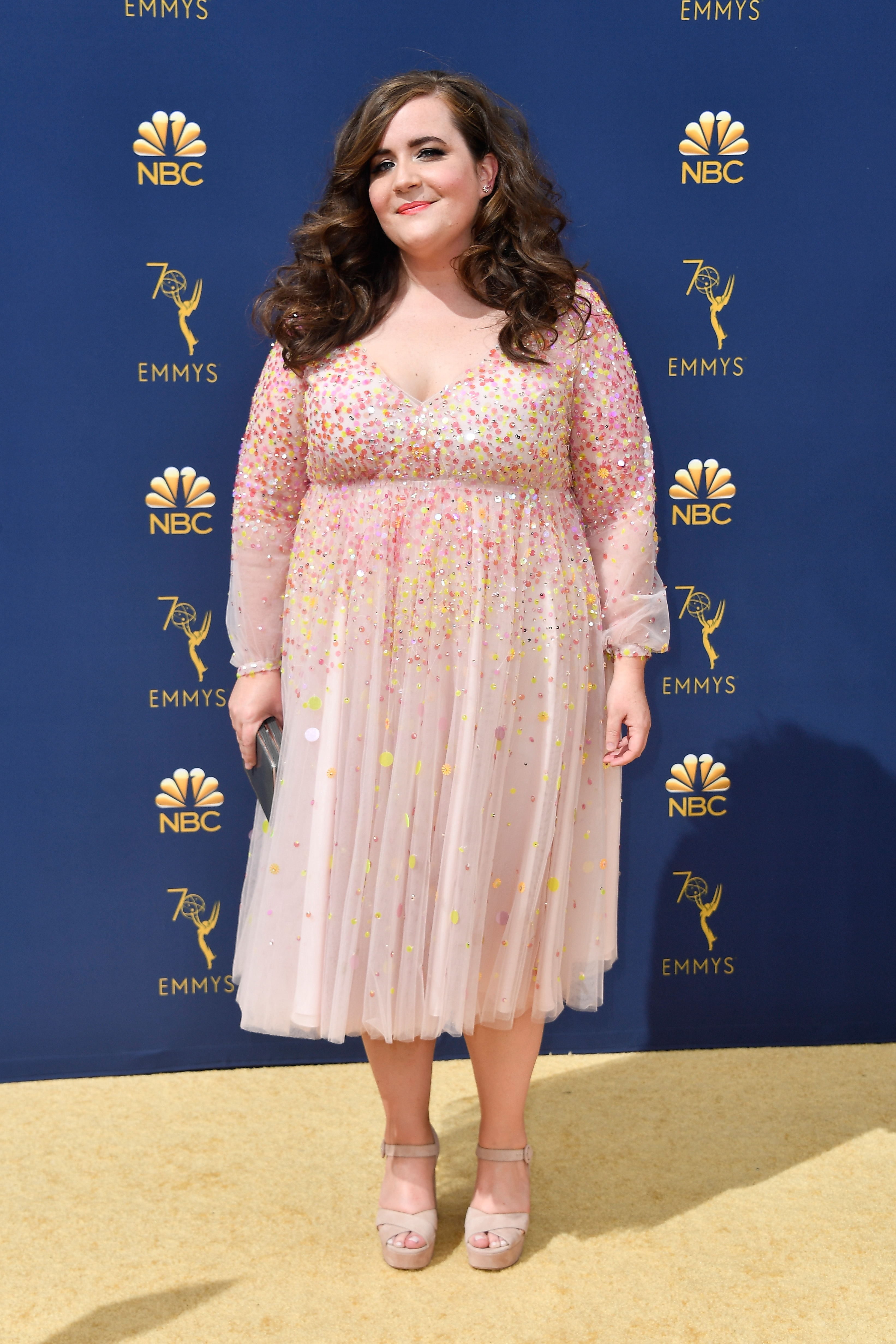 Aidy Bryant no Emmey Awards 2018.