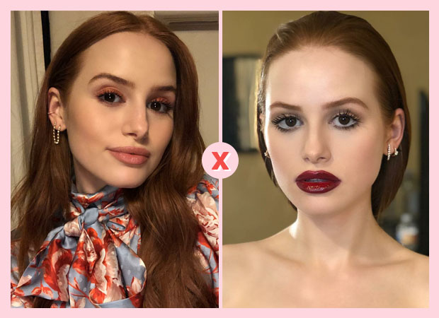 -batom-vermelho-nude-madelaine-petsch -batom-vermelho-nude-madelaine-petsch