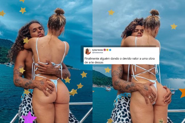 Vitão tatua bumbum de Luísa Sonza na coxa: 