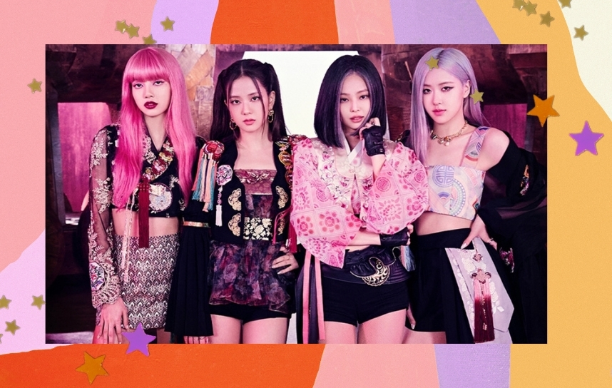 Integrantes do Blackpink posando para a câmera