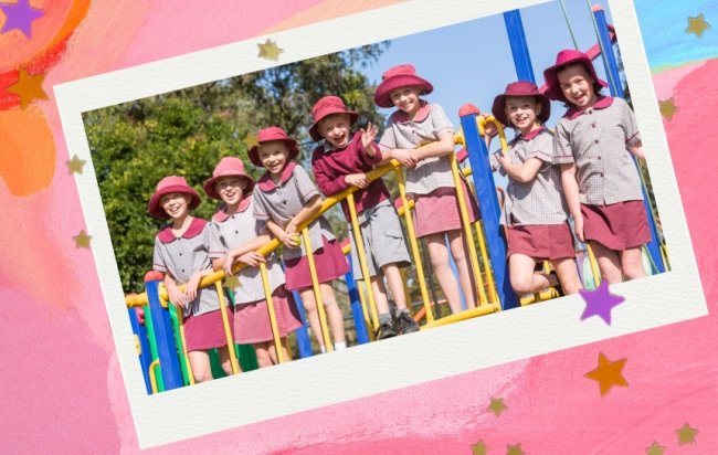 Crianças de uniforme na Austrália