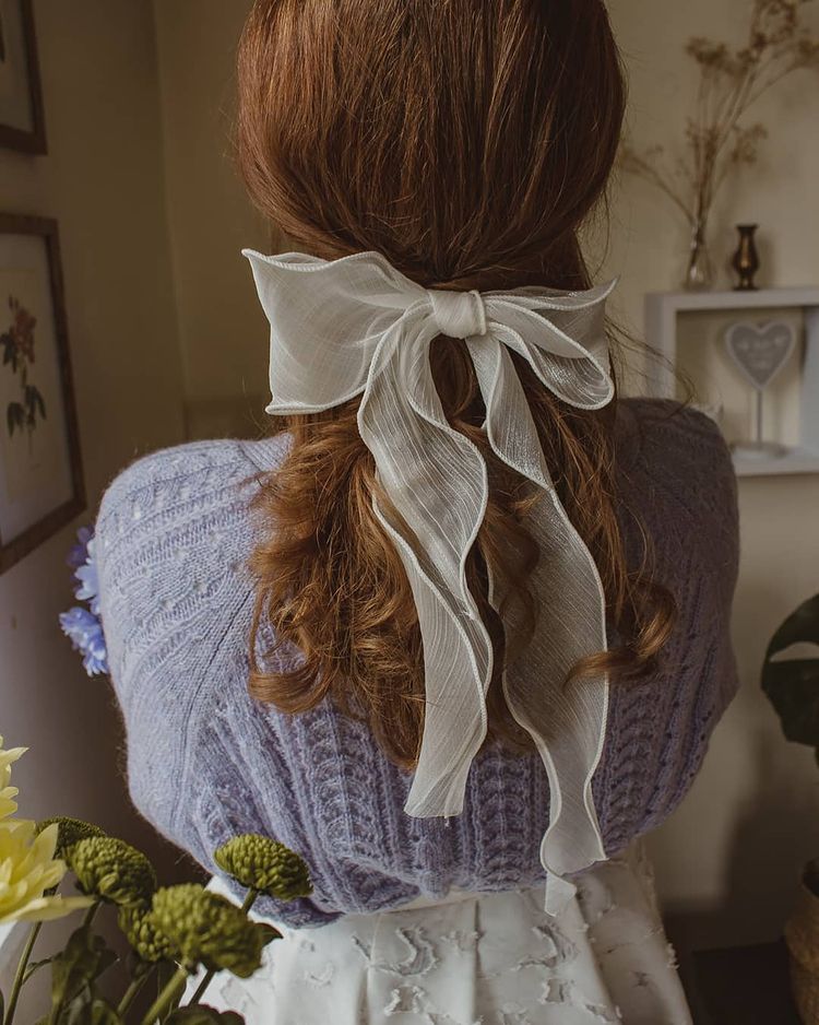 look-cottagecore-thegirlwiththegreenbow Penteado com laço no estilo cottagecore