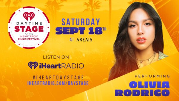 Anuncio do show de Olivia Rodrigo no iHeartRadio Music Festival