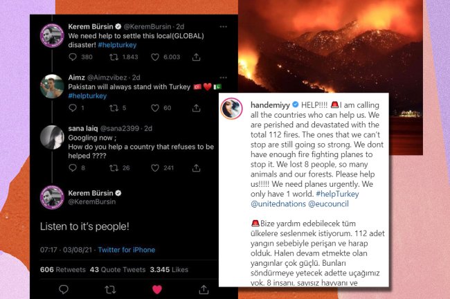 Incêndios na Turquia: causas, como ajudar e o silenciamento do governo Prints do Twitter e do Instagram falando sobre os incêndios na Turquia