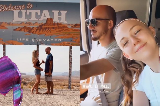 Onde está Gabby? Influencer some misteriosamente durante viagem com noivo Prints de fotos da Gabby Petito no Instagram. Ela aparece feliz ao lado do noivo, viajando pelos EUA em uma van branca