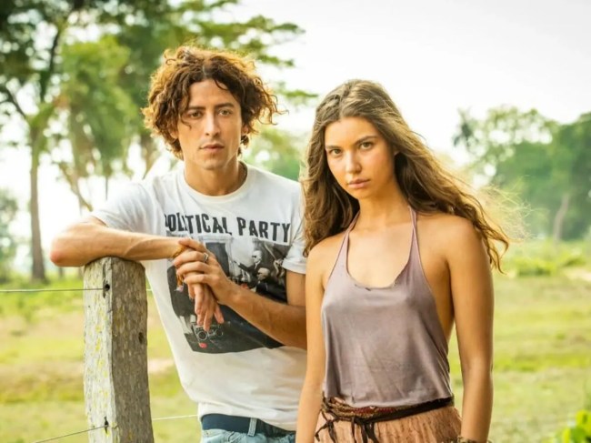 Foto do casal Juma e Jove, do remake de Pantanal