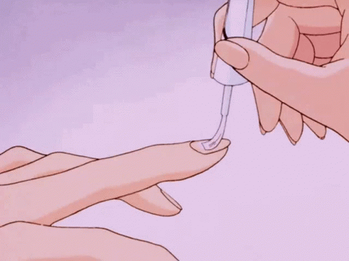 unhas Gif de unhas passando esmalte