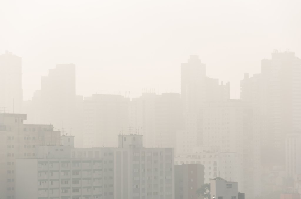 Céu de São Paulo tomado por densa fumaça