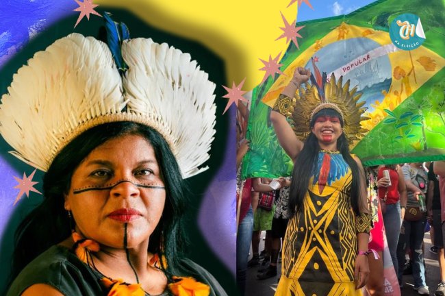 boas notícias que as Eleições 2022 trouxeram para o Brasil e sua juventude Montagem com as fotos de Sonia Guajajara e Celia Xakriaba