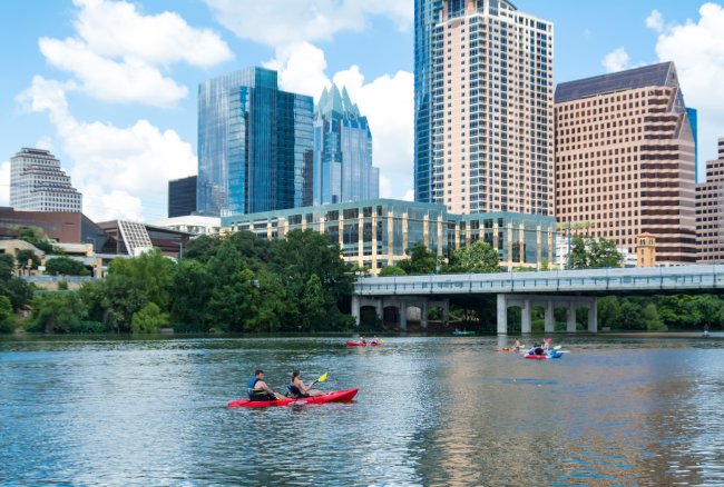 Lago Lady Bird, em Austin, no Texas