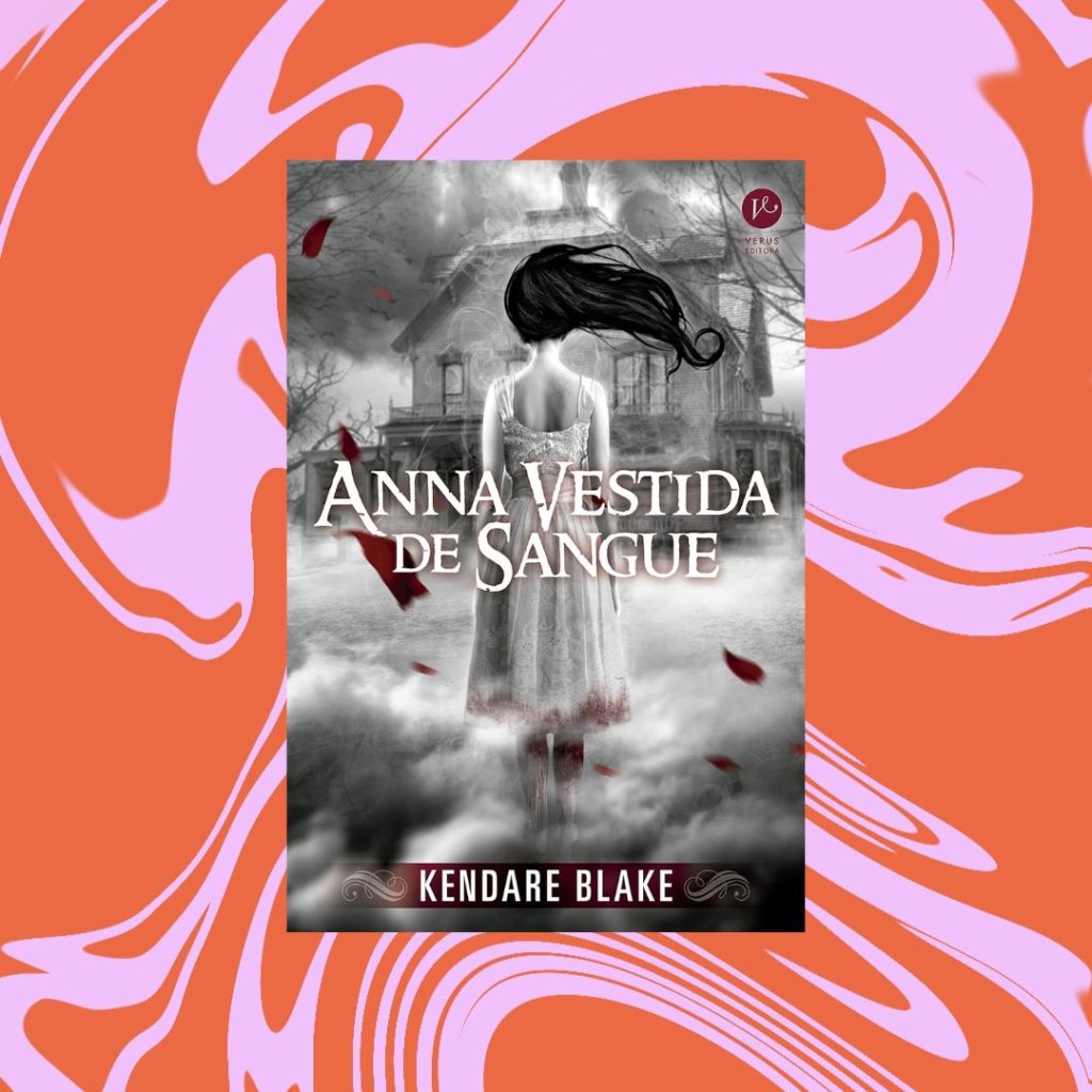 Anna vestida de sangue 1 Capa do livro Anna vestida de sangue 1. Fundo rosa e vermelho.