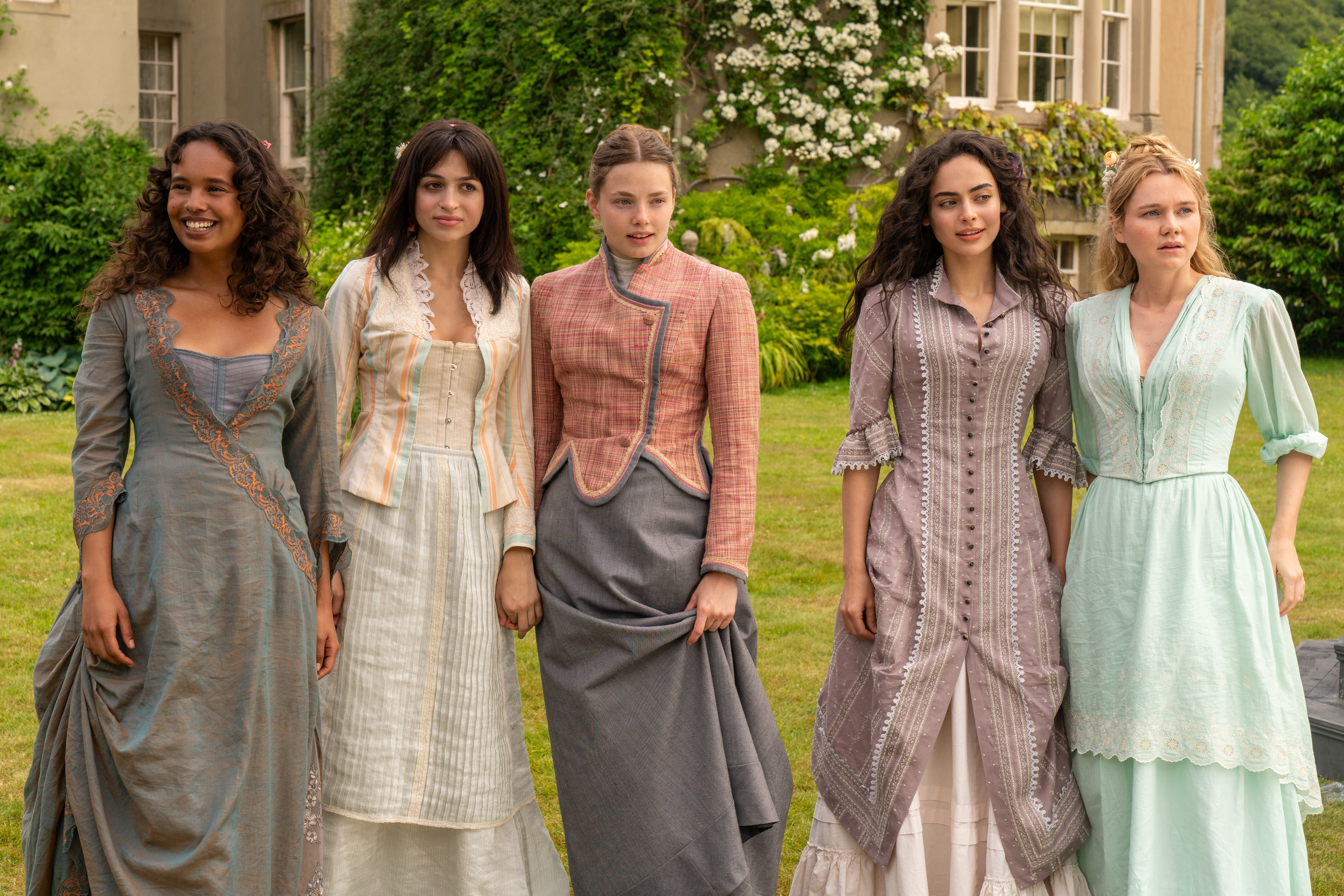 os-bucaneiros-apple-tv-série Atrizes Alisha Boe, Josie Totah, Kristine Frøseth, Aubri Ibrag e Imogen Waterhouse em 'Os Bucaneiros'