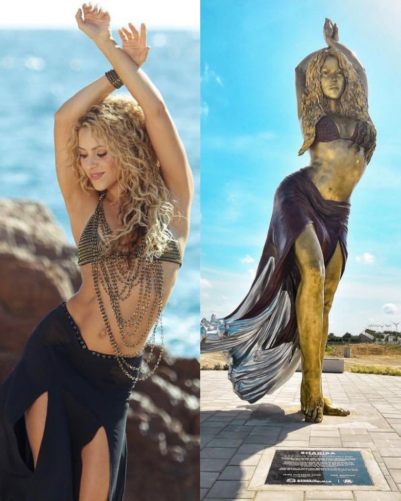 shakira estatua Shakira ganha estátua em sua homenagem
