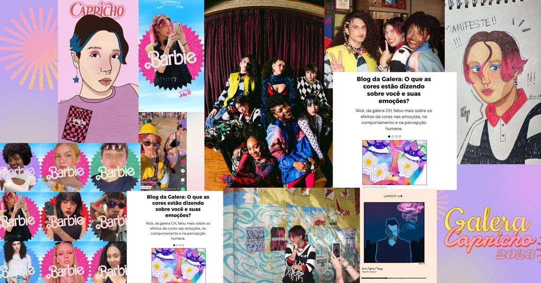Galera Capricho 2023 foi revolucionária, mas precisamos nos despedir Imagem do moodboard da Nick da Galera Capricho 2023.