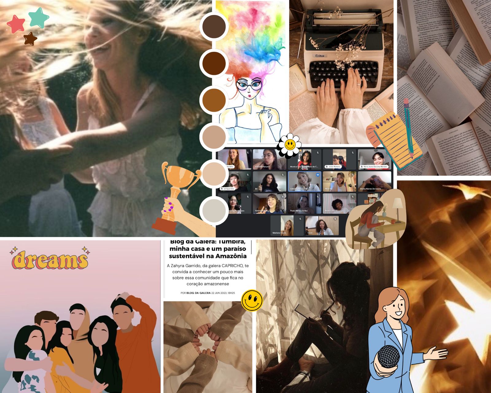 Imagem do moodboard da Zahyra da Galera Capricho 2023.