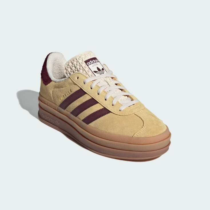 Tênis Gazelle Bold amarelo da Adidas que Maisa Silva já usou