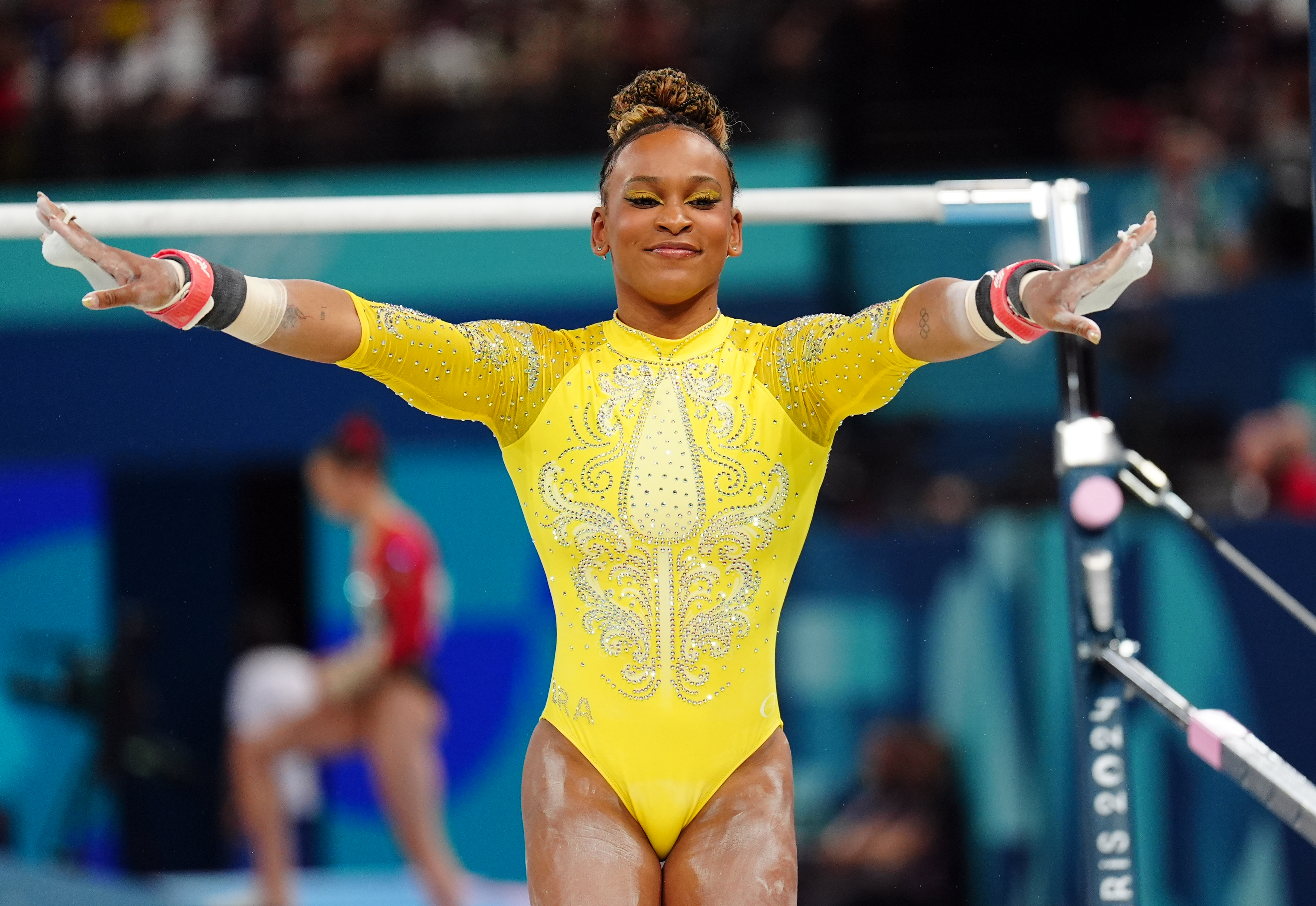Paris 2024 Olympic Games – Day Six Rebeca Andrade na final individual geral da ginástica artística nas Olimpíadas de Paris 2024