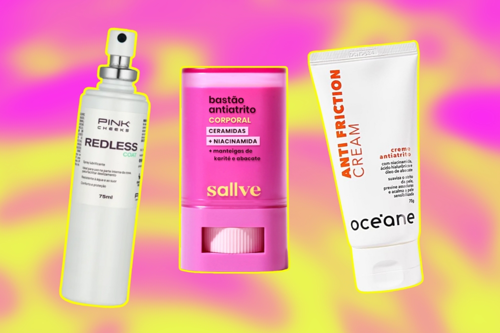 Opções de cremes e produtos antiatrito
