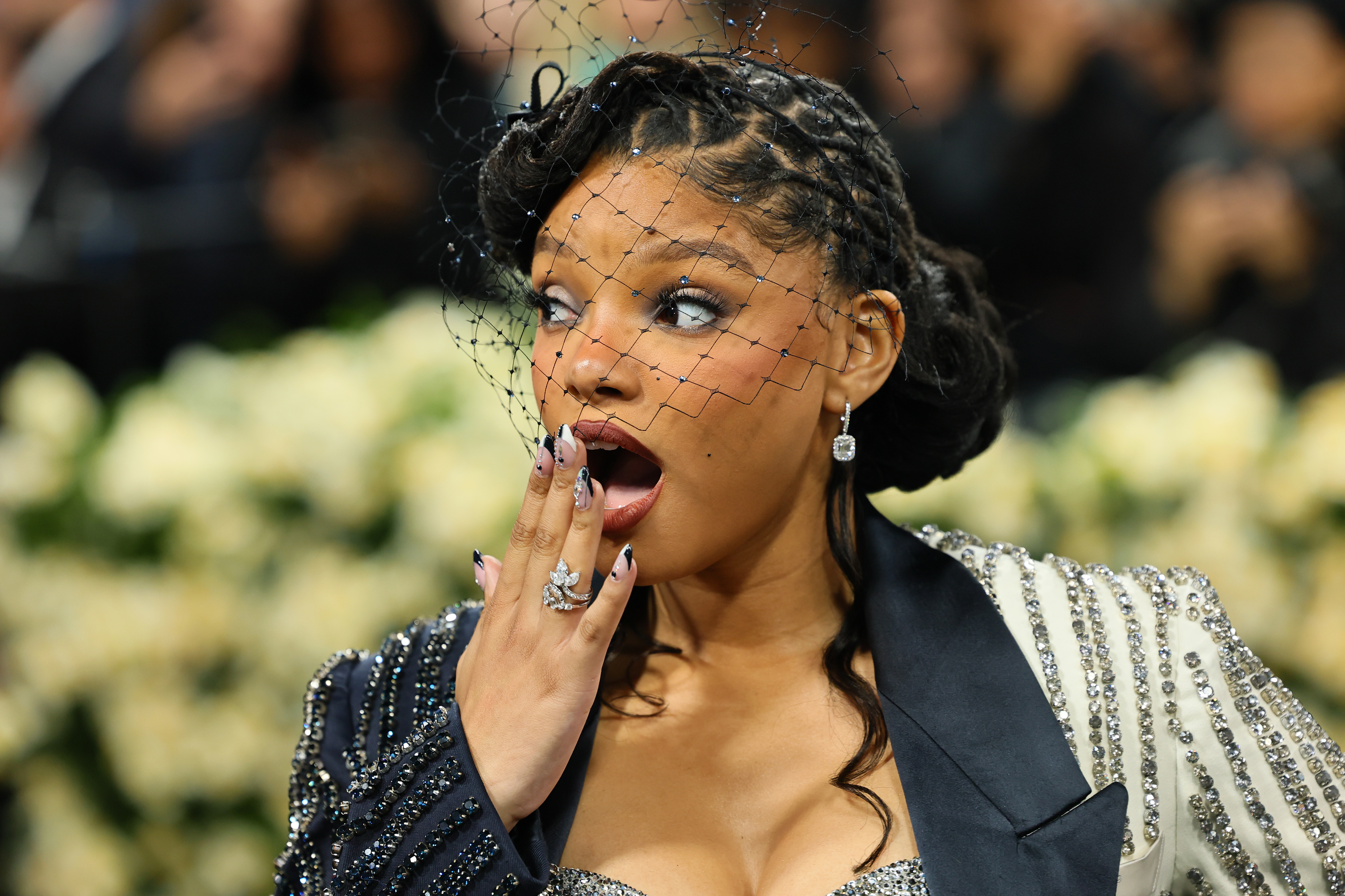 NEW YORK, NEW YORK - MAY 05: Halle Bailey attends the 2025 Met Gala Celebrating 