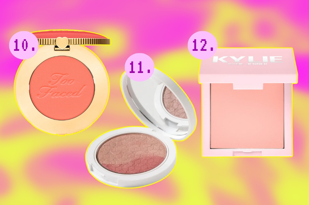 Opções de blush em pó