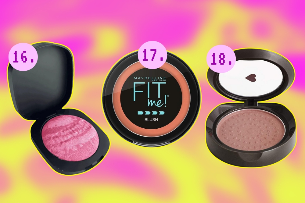 Opções de blush em pó