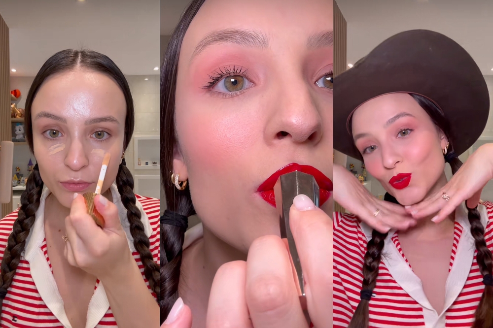 Larissa Manoela ensina maquiagem de Festa Junina