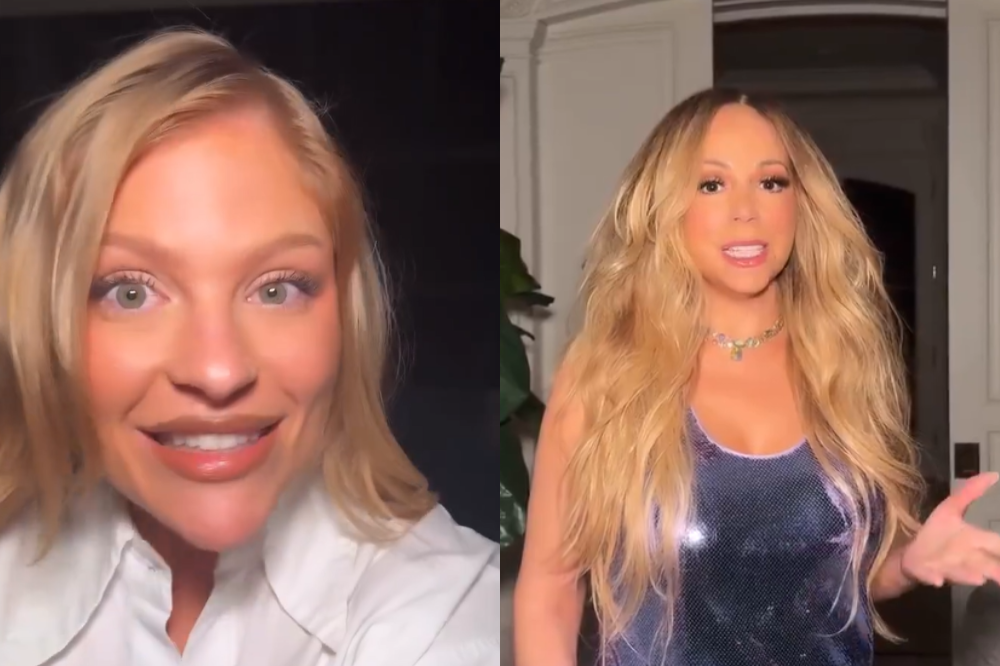 Motagem apresenta Luísa Sona (esquerdo), Mariah Carey (direito)