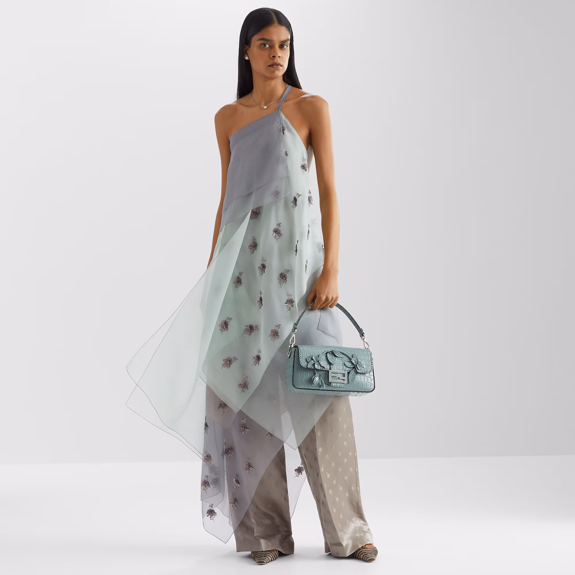 fendi Vestido Fendi assimétrico Fedni de um ombro só.