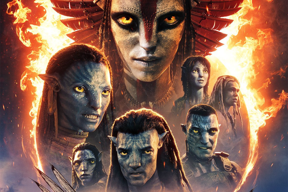 Personagens centrais de 'Avatar: Fogo e Cinza' estão envoltos por um rastro de fogo