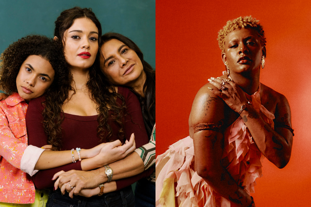 Gerluce, Ligia e Joélly (esquerda), Liniker (direita)