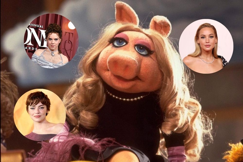 Miss Piggy, Emma Stone, Jennifer Lawrence e Cole Escola