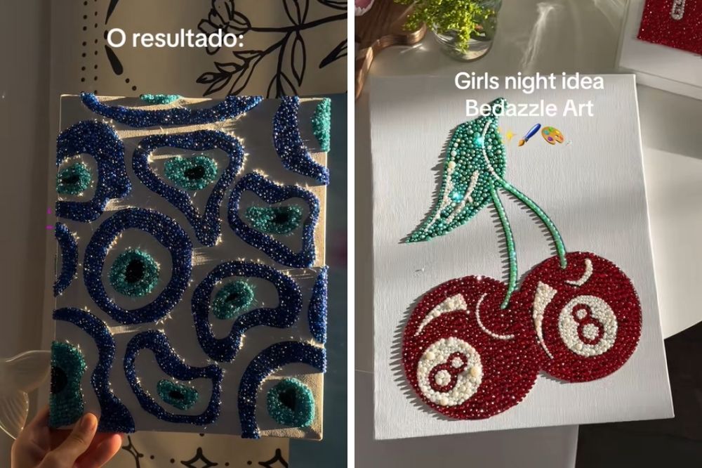 bedazzled painting