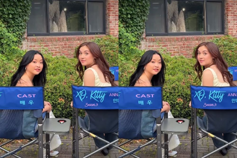 Lana Condor e Anna Cathcart nos bastidores de ‘Com carinho, Kitty’